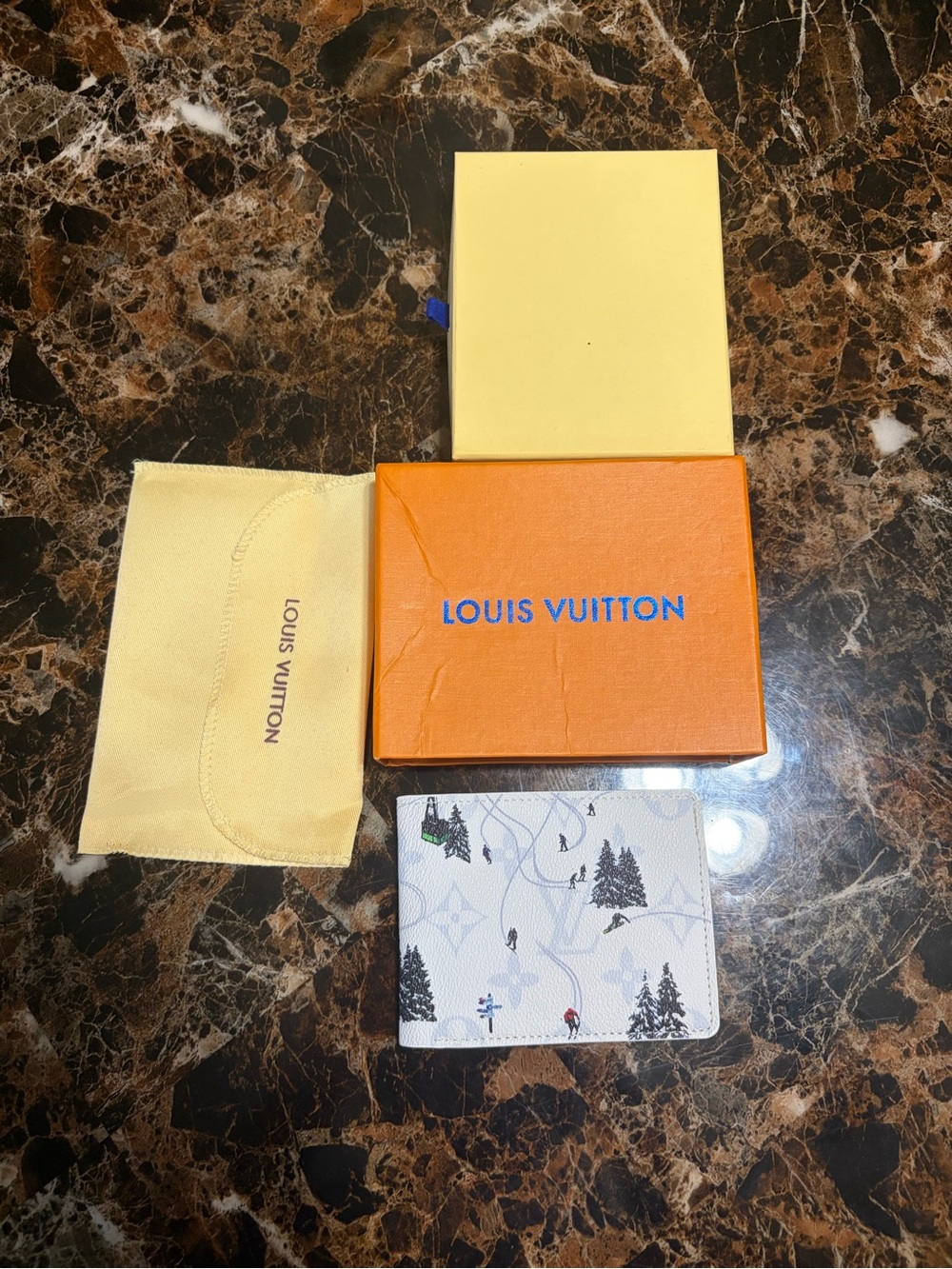 White Louis Vuitton Wallet Winter Slope